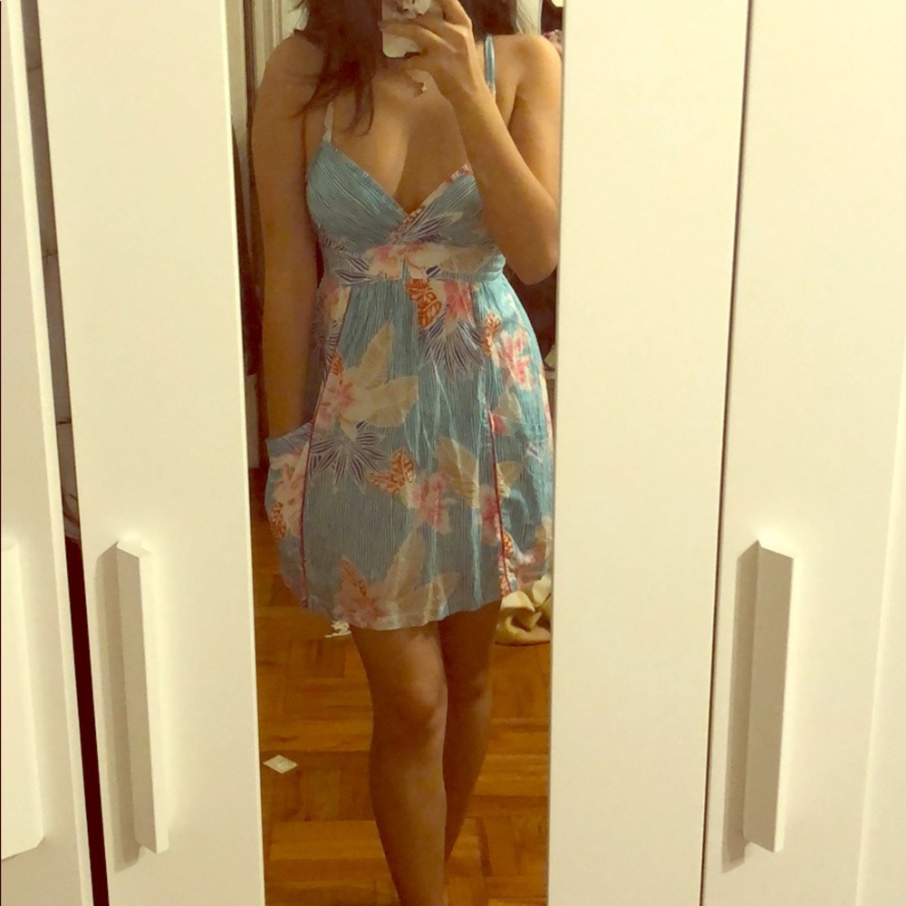 Hollister blue floral dress